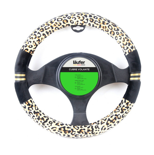 Imagen 1 de 10 de Funda Cubre Volante Auto Animal Print Mujer Pvc + Tpe