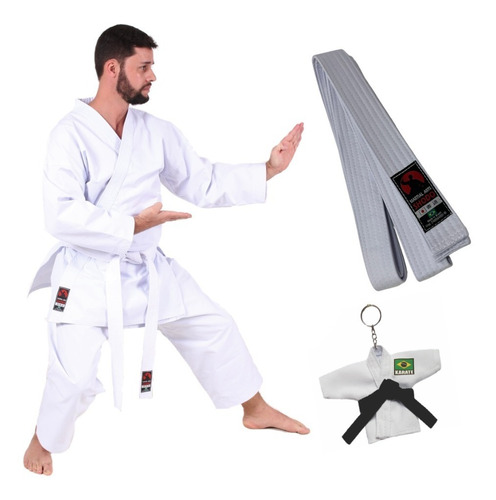 Kimono Karate Adulto Reforçado + Faixa + Brinde (oferta)