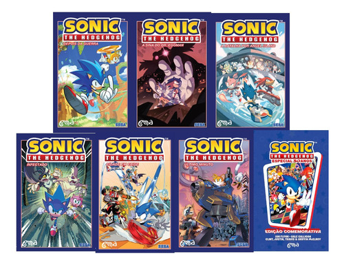 Coleção Sonic The Hedgehog Vol: 1 Até 6 + Especial 30 Anos