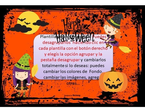 Kit Imprimible 2 Halloween Editable En Powerpoint