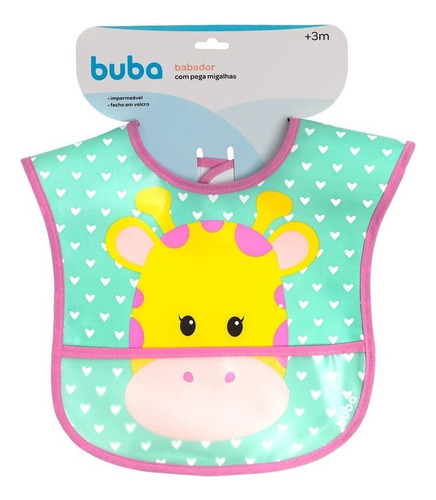 Babador Com Bolso Cata Migalhas Buba ® Girafa Original