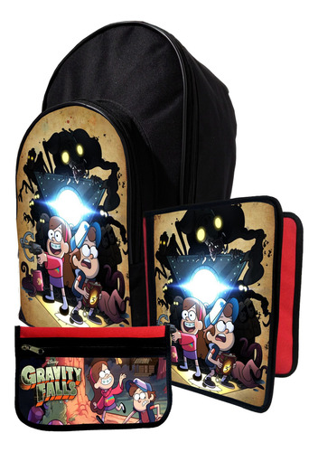 Kit Mochila+ Carpeta+ Cartu De Gravity Falls #22