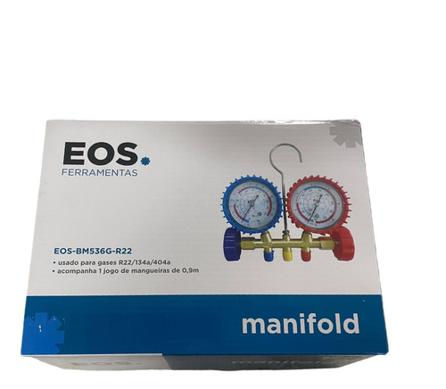 Manifold C/ Mangueira 0,90m R22/134a/404a Sem Visor Eos