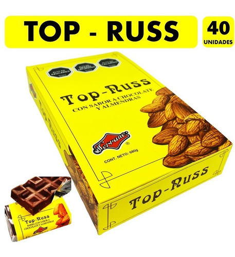 Chocolate Top - Russ, Marca Fruna - Caja De 40un De 17g C/u.