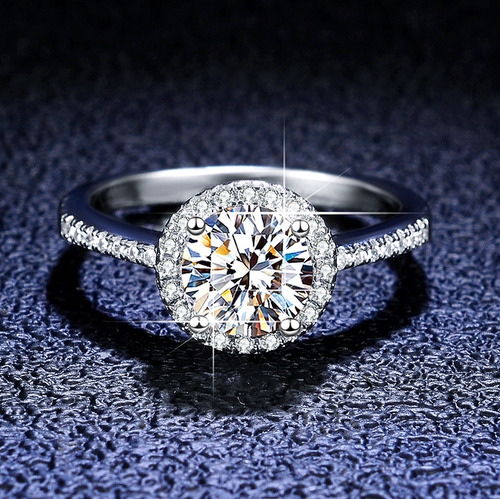 Anillos Plata 925 Circón De Compromiso Para Mujer Ajustable