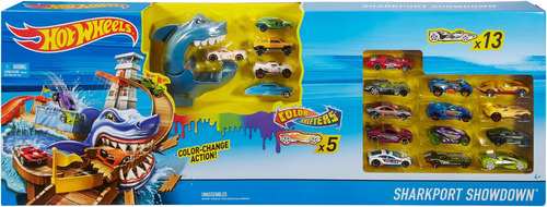 Hot Wheels Color Shifters Sharkport Showdown Playset Con 18