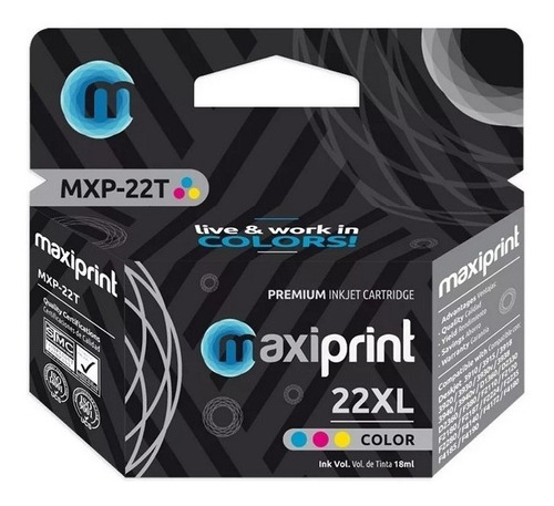 Cartucho Compatible Hp 22 Xl Color Con Garantía Hp 22