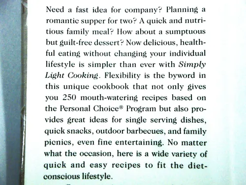 Simply Light Cooking - Weight Watchers Recipes