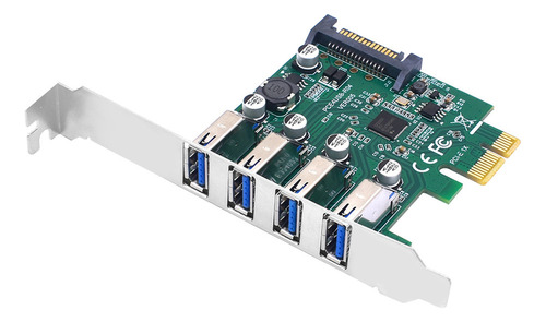 Tarjeta De Expansión Pcie 1x A Adaptador Usb3.2 Pci-e 4 Usb3