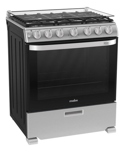 Estufa De Piso 76 Cm Acero Inoxidable Mabe - Em7660cfix3