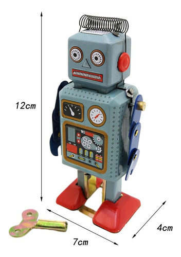 5 Juguete De Hojalata De Cuerda, Robot, Coleccionables,