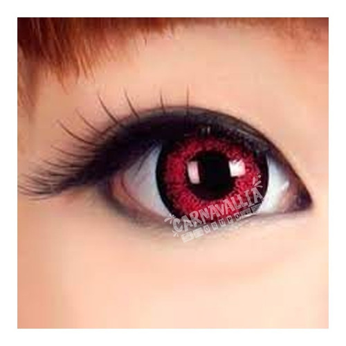 Pupilentes Rojo C/venas Aro Negro Cosplay Disfraz Halloween | Meses sin  intereses