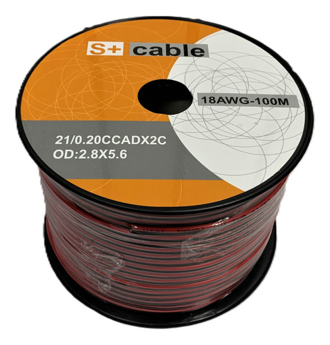 Bobina De Cable Para Parlante # 18 Rojo - Negro 100 Mts