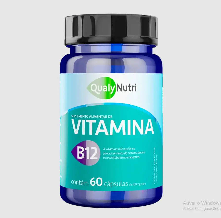 Vitamina B12 150mg 60cáps - Qualynutri
