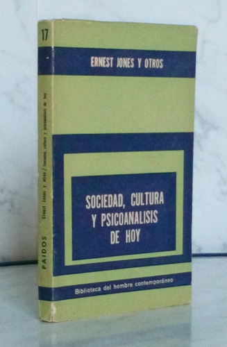 Sociedad Cultura Psicoanálisis Psicología Jones / Paidos Hc 