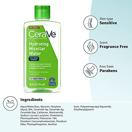 Agua Micelar Cerave, Fórmula Nueva Y Mejorada, Limpiador