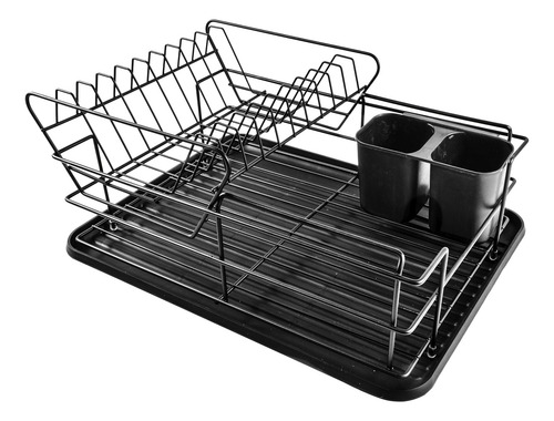 Escurridor Áncora De Platos Trastes Metal Negro