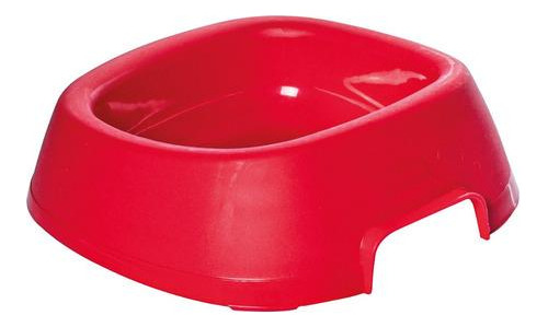 Bowl Comedero Para Mascotas De Plástico Plasutil 1.1lts Color Rojo