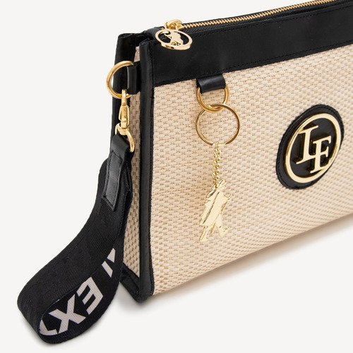 Clutch Marsella Rafia Negro