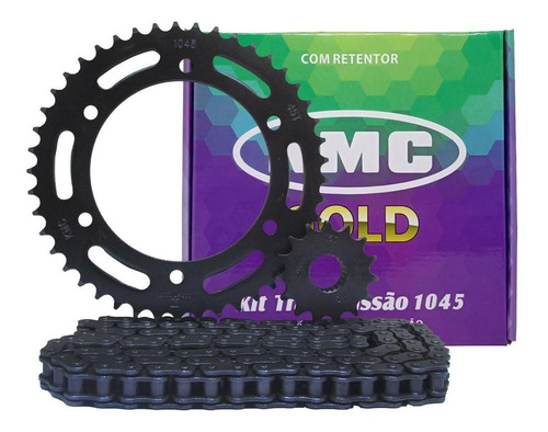 Kit Relação Para Moto Fazer 250 Kmc Gold Com Retentor