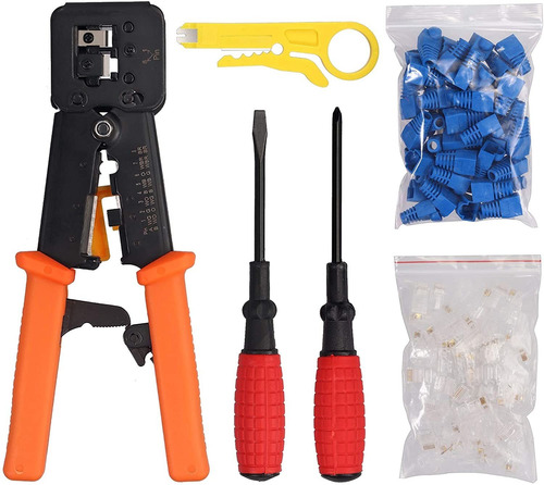 Imagen 6 de 6 de Justech Rj45 Crimp Tool Juego De Herramientas De Crimpado De