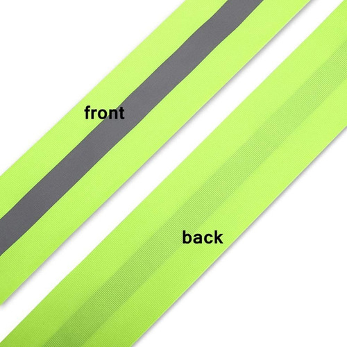 Imagen 3 de 10 de Cinta Reflectiva Textil Fluo Para Costura Vestimenta 10 Mts