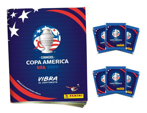 Album + 10 Figuritas Copa America 2024 Panini Sharif Express