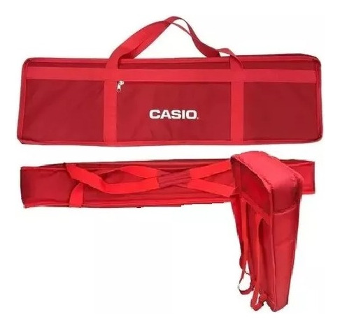 Capa P/ Teclado Casio Cts 61 Teclas Vermelho Com Alças