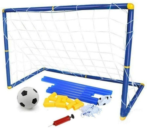 Set 2 Porterias Infantiles Futbol Soccer Armable Balon 13 Cm