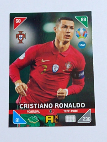 Tarjeta Cristiano  Ronaldo Euro 2020 Adrenalyn Panini