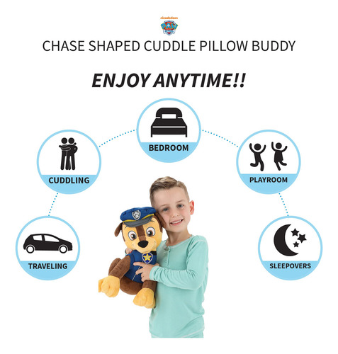 Paw Patrol Chase Kids Bedding Super Soft Plush Cuddle Pillow