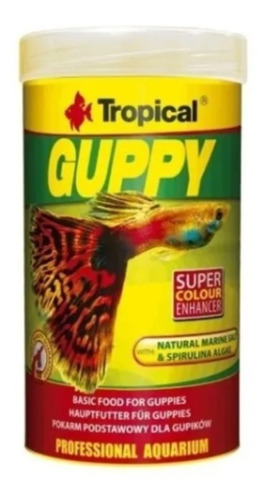 Peces Comida Tropicales Alimentos Guppy Hojuelas 100ml 