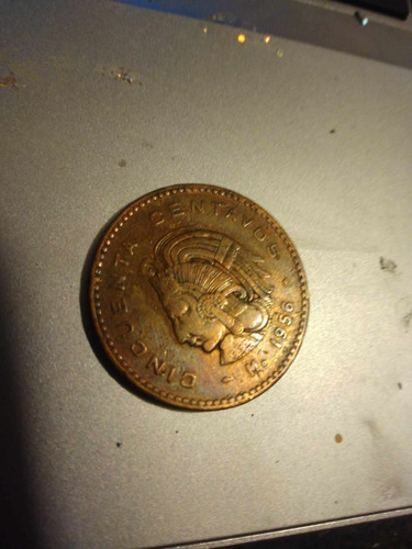 Moneda De 50 Centavos M 1956
