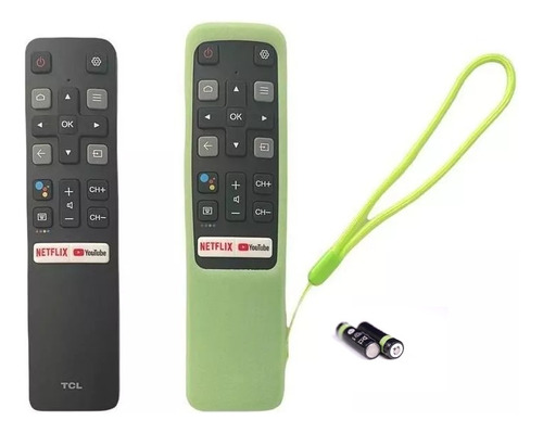 Control Tcl Smart Tv Rc802v Android Voz + Funda+pila