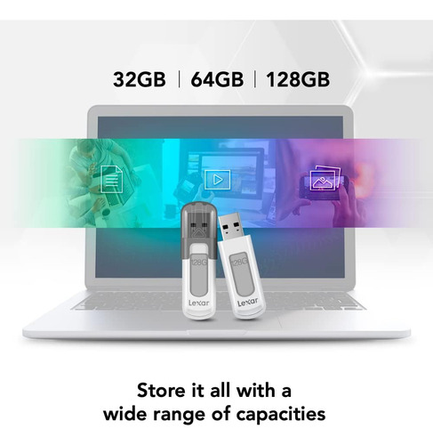 Unidad Flash Lexar Jumpdrive V100 Usb 3.0 De 128 Gb, Paquete