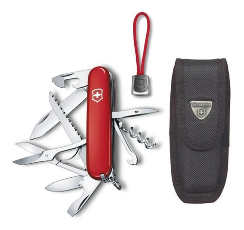 Victorinox Navaja Huntsman, 15 Usos, Con Funda Y Cordón