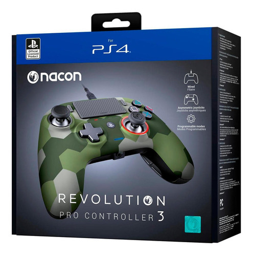 Nacon Revolution Ps4 Pro Controller 3 Camuflado Verde