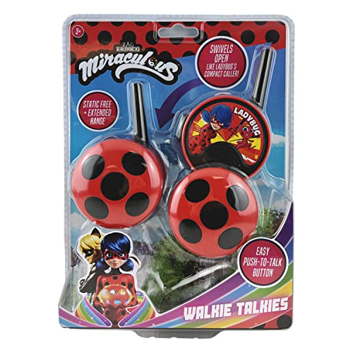Ekids Miraculous Ladybug Walkie Talkies Para Niños, Juguete