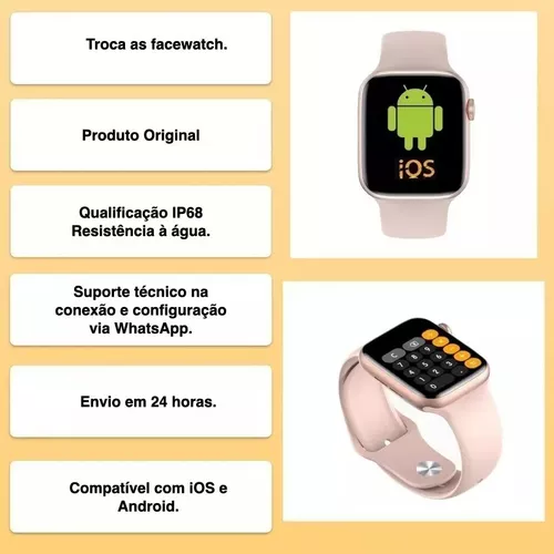 Relógio Lançamento Smart Watch P80 com 2 Pulseiras Rosa - ZION STORE RJ