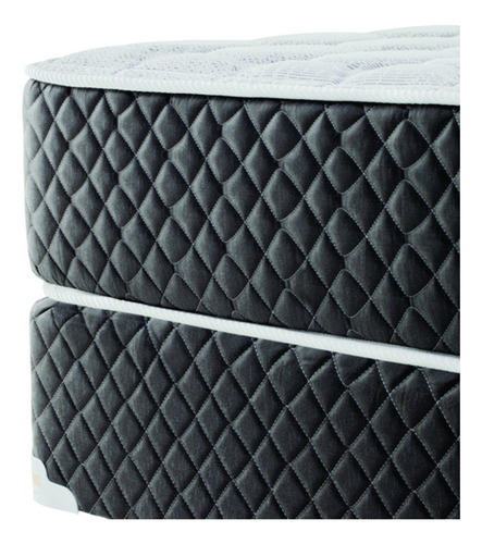Sommier sommier Cannon Espuma Renovation King de 200cmx200cm gris oscuro y blanco con base dividida