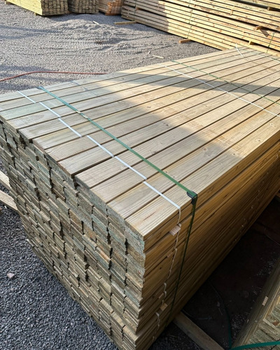 10 M2 Deck De Pinus Madeira Tratado Autoclave Cca Anti-cupim Natural Aparelhado