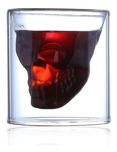 Vaso Calavera Cristal Whisky 75 Ml De Vidrio 7 Cm