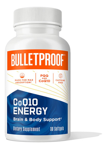 Bulletproof Coq10 Energy Softgel, 30 Unidades, Suplemento Pa