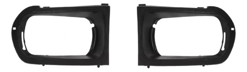 Juego De Aros De Faros Renault 12 83/94 Rectangular Negro 