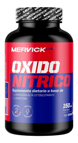 Oxido Nitrico Mervick 150 Grs Crecimiento A Base Arginina