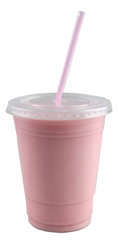 Vaso Smoothie 16 Oz (477ml) Con Tapa Para Sorbete X 50 U. 