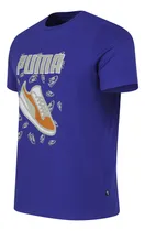 Comprar Remera Puma Graphics Sneaker Azul Solo Deportes