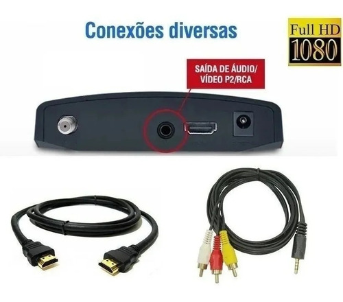 Conversor E Gravador Digital Tv Full Hd Usb Com Cabo Hdmi