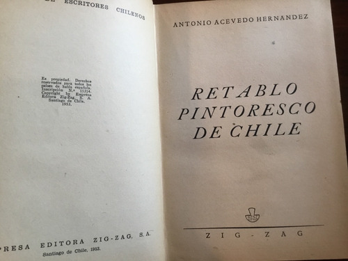 Antonio Acevedo Hernández - Retablo Pintoresco Chile 1953