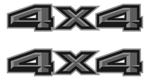 Calcomanias Car Decal 4x4 P/ Pick Up 2 Pzas Impresas